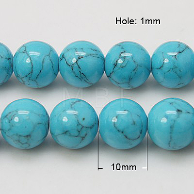 Synthetic Turquoise Beads Strands TURQ-H038-10mm-XXS09-1