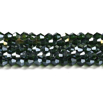 Transparent Electroplate Glass Beads Strands EGLA-A039-T6mm-B25-1