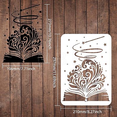 Plastic Reusable Drawing Painting Stencils Templates DIY-WH0202-271-1