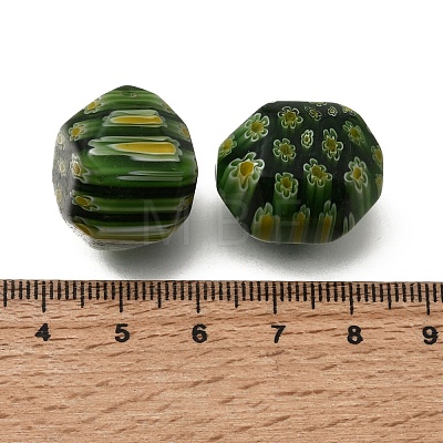 Handmade Millefiori Glass Beads LAMP-C025-01D-1