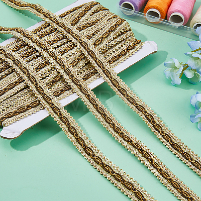 14.5M Polyester Lace Trim Ribbon OCOR-WH0101-244A-1