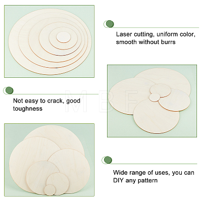 Wooden Blank Plates Set DIY-WH0016-65-1