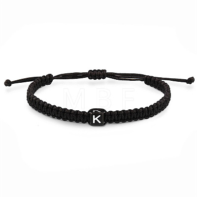 Cube with Letter Pattern Resin Beads Braided Bead Bracelets FS-WGC1D79-02-1