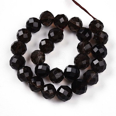 Natural Smoky Quartz Beads Strands G-S345-8mm-19-1