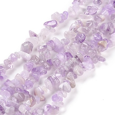 Natural Lavender Amethyst Chip Bead Strands X-G-M205-35-1
