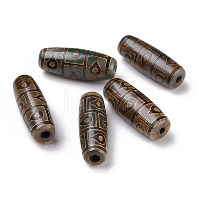 Tibetan Style dZi Beads X-TDZI-E004-14-1