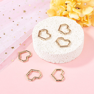 6Pcs Heart Alloy Spring Gate Rings FIND-TA0011-14A-1