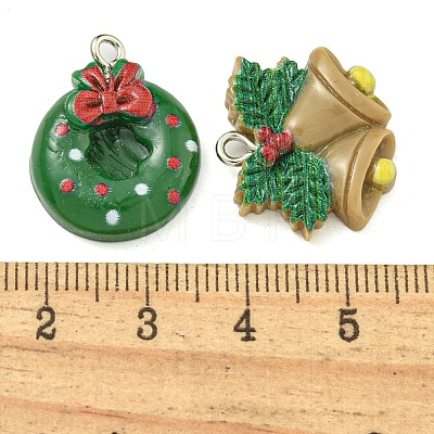 22Pcs Christmas Theme Resin Pendants FIND-U010-08-1