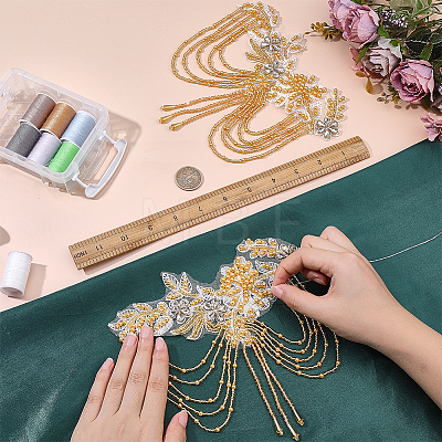 Flower Computerized Embroidery Ornament Accessories AJEW-WH0410-116A-1