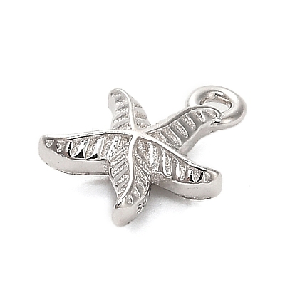 925 Sterling Silver Starfish Charms STER-U009-09P-02-1