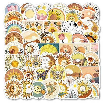 50Pcs Plant Theme PVC Self Adhesive Cartoon Stickers X-STIC-B001-12-1