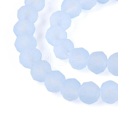 Baking Paint Frosted Glass Beads Strands FGLA-N003-6mm-01-1