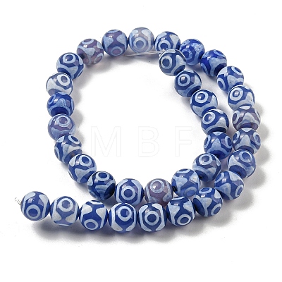 Tibetan Style dZi Beads Strands TDZI-NH0001-A03-02-1