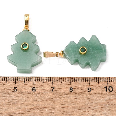 Natural Green Aventurine Pendants G-P628-04G-01-1