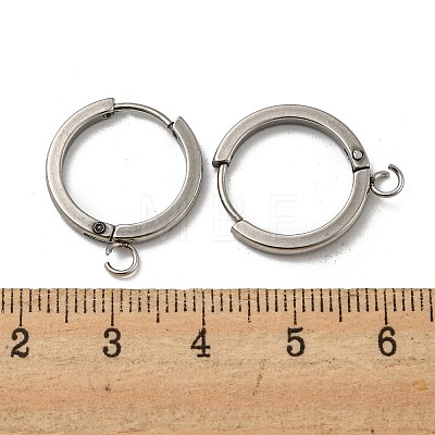 Tarnish Resistant 201 Stainless Steel Huggie Hoop Earrings Findings STAS-A167-01D-P-1