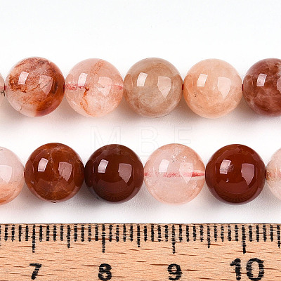 Natural Red Quartz Beads Strands G-T140-8mm-01-1