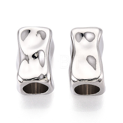 Textured Alloy Large Hole Beads PALLOY-T091-44P-1