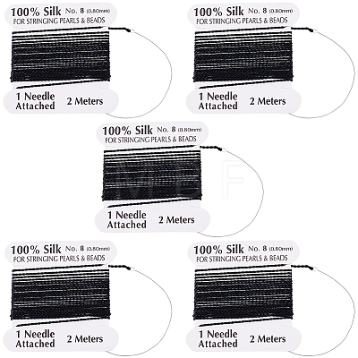 5Pcs Pure Silk Cord OCOR-BBC0001-03A-1