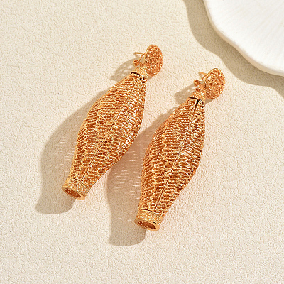 Vintage Filigree Mesh Lantern Alloy Stud Earrings OB4843-1