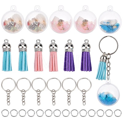 SUNNYCLUE Ocean Theme Pendant Key Chain DIY Making Kit DIY-SC0017-82-1