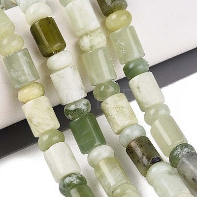 Natural Xiuyan Jade Beads Strands G-Q616-09E-02-1