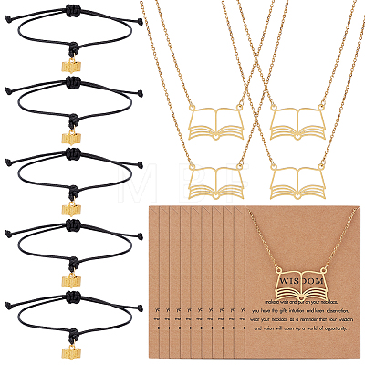 Brass & Iron Necklaces & Bracelets Sets SJEW-PH00010-1