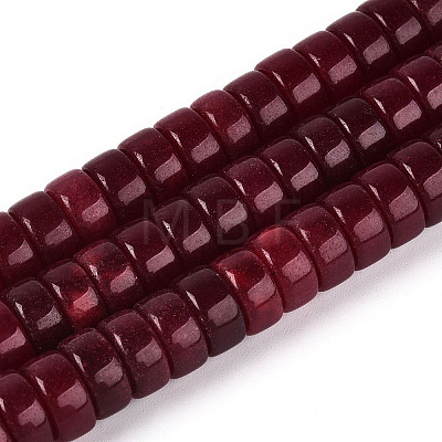 Dyed Natural White Jade Beads Strands G-T143-17H-1