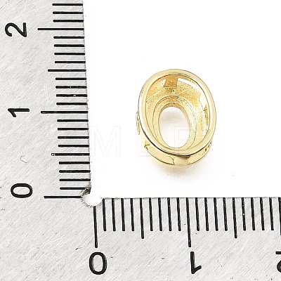 Brass Micro Pave Clear Cubic Zirconia Initial Spacer Bars KK-E802-34G-O-1