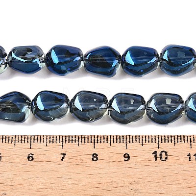 Electroplate Glass Beads Strands EGLA-T021-08J-1