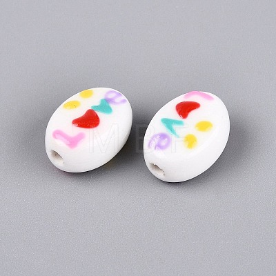 Handmade Porcelain Ceramic Beads PORC-Q005-07E-1