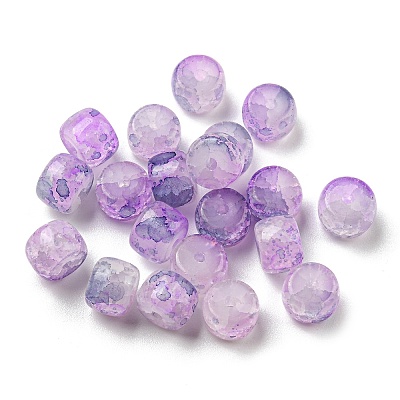 Transparent Crackle Glass Beads Strand X-GLAA-D012-01A-1