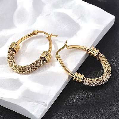 201 Stainless Steel Hoop Earrings EJEW-Q026-15G-B-1