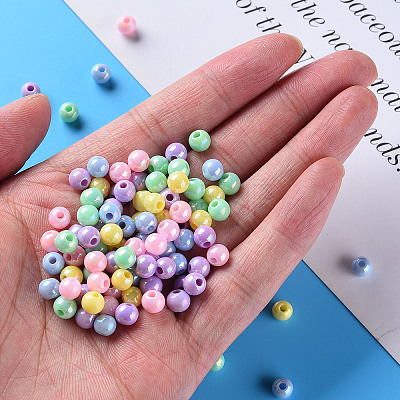 Opaque Acrylic Beads X-MACR-S370-D6mm-M1-1