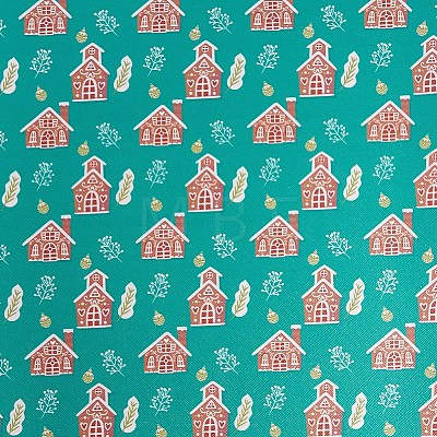 Christmas Theme Printed PVC Leather Fabric Sheets DIY-WH0158-61C-01-1