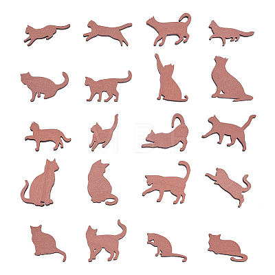 Unfinished Wood Cat Pendants for Painting Arts FIND-UN0007-66-1