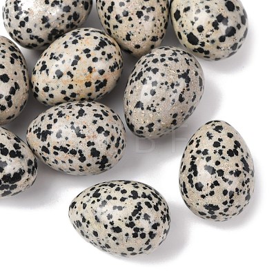 Natural Dalmatian Jasper Egg Stone G-L654-H04-01-1