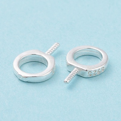 925 Sterling Silver Screw Eye Peg Bails STER-D035-42S-1