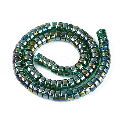 AB Color Plated Transparent Glass Beads Strands GLAA-T026-4x8mm-T02-1