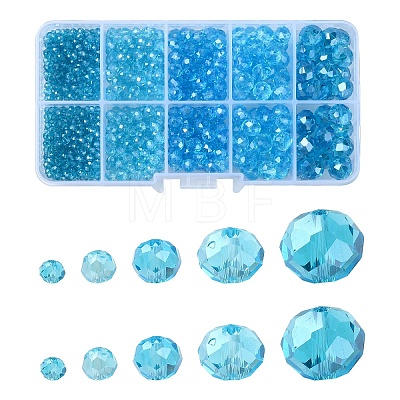 Electroplate Glass Beads Strands EGLA-YW0003-87A-1