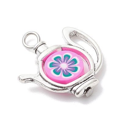 Handmade Polymer Clay Pendants PALLOY-JF04359-1
