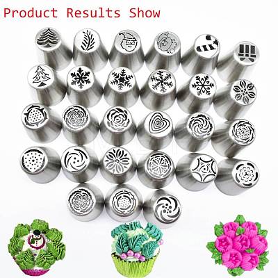Bell Stainless Steel Russian Piping Tips DIY-D036-04P-1