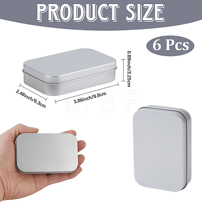 6Pcs Iron Tins Cans CON-CN0001-47-1