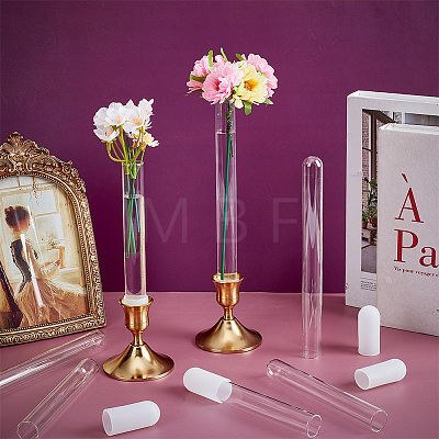 10Pcs 2 Styles Glass Tube Vases Ornaments AJEW-NB0009-09-1