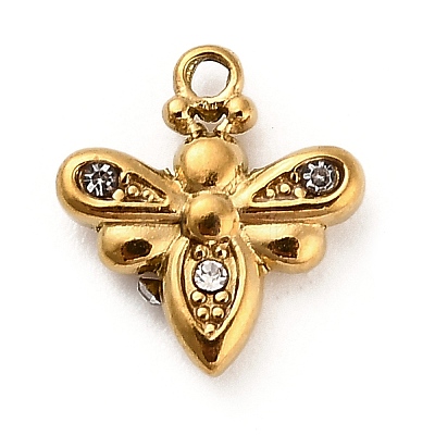 304 Stainless Steel Crystal Rhinestone Pendants STAS-P385-05A-D-1