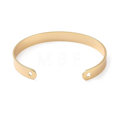 Rack Plating Brass Open Cuff Bangles for Women BJEW-M303-01G-1