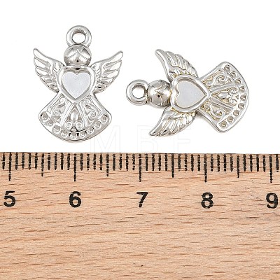 304 Stainless Steel Pendant Cabochon Settings SA-CBA1839-08P-1