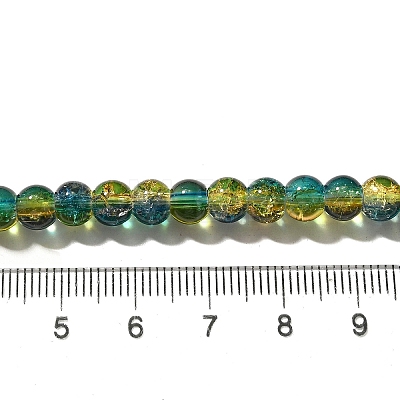 Crackle Glass Beads Strands CCG-C002-6mm-06-1