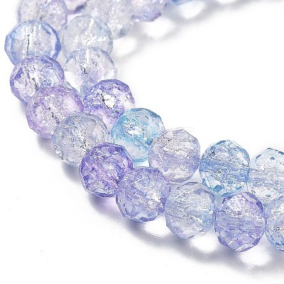 Transparent Crackle Glass Beads Strands CCG-L050-01B-08-1