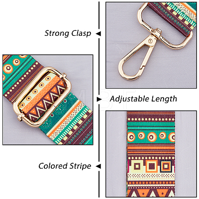 Ethnic Style Adjustable Polyester Bag Straps FIND-WH0112-02C-1