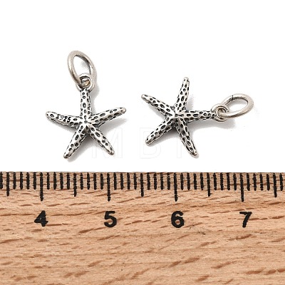 Ocean 925 Sterling Silver Starfish Charms STER-K188-12AS-1